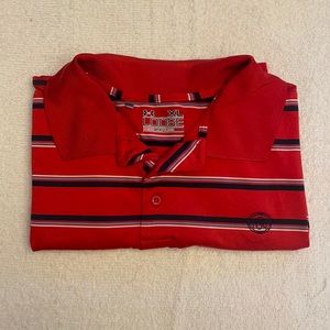 Red Striped Red Sky Country Club Golf Polo